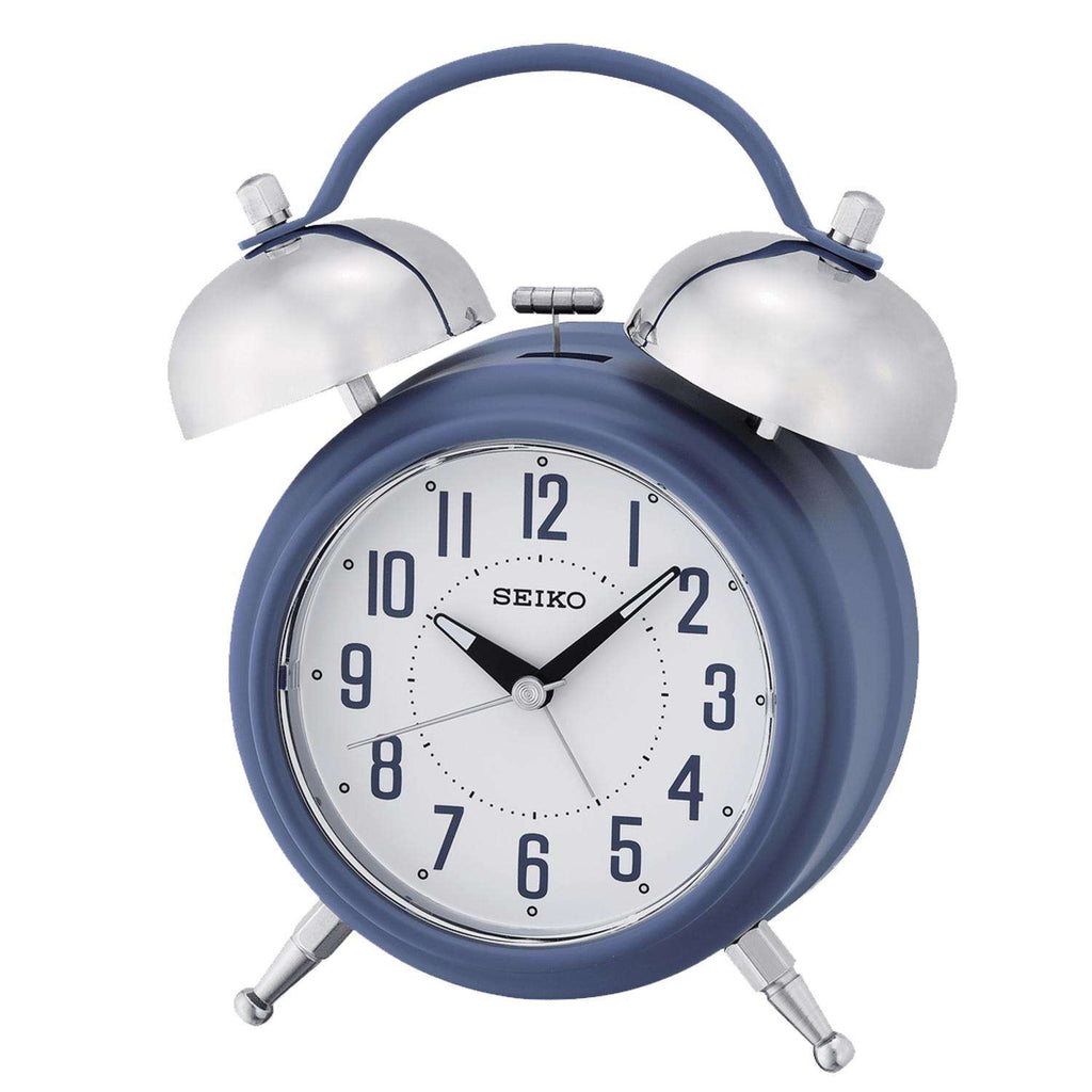  Seiko 5.5 In. Blue Alarm Clock Analog Battery Operated
