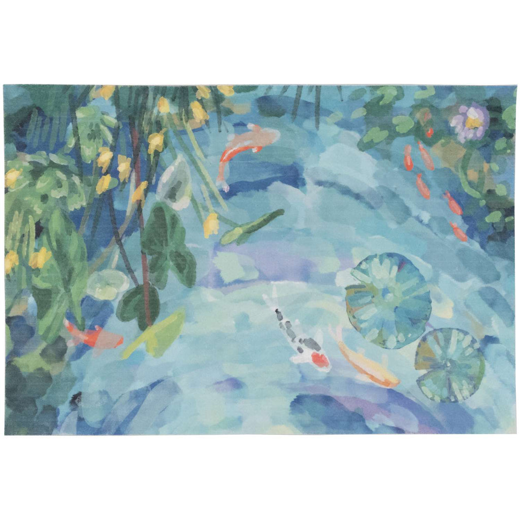  Liora Manne Illusions 1-1/2 Ft. W X 2-1/2 Ft. L Seafoam Casual Polyester Door Mat