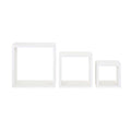  Melannco 9.45 In. H X 9.45 In. W X 4.13 In. L White Wood Cube Shelves Set