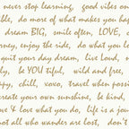  RoomMates 20.5 In. W X 16.5 Ft. L Dream Big Script Gold Vinyl Peel And Stick Wallpaper