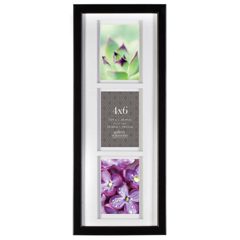  Gallery Solutions Matte Black Wood Picture Frame Gallery 20.1 In. H X 8.1 In. W