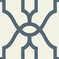  Magnolia Home By Joanna Gaines 20.5 In. W X 396 In. L Woven Trellis Federal Blue On White Paper Wall