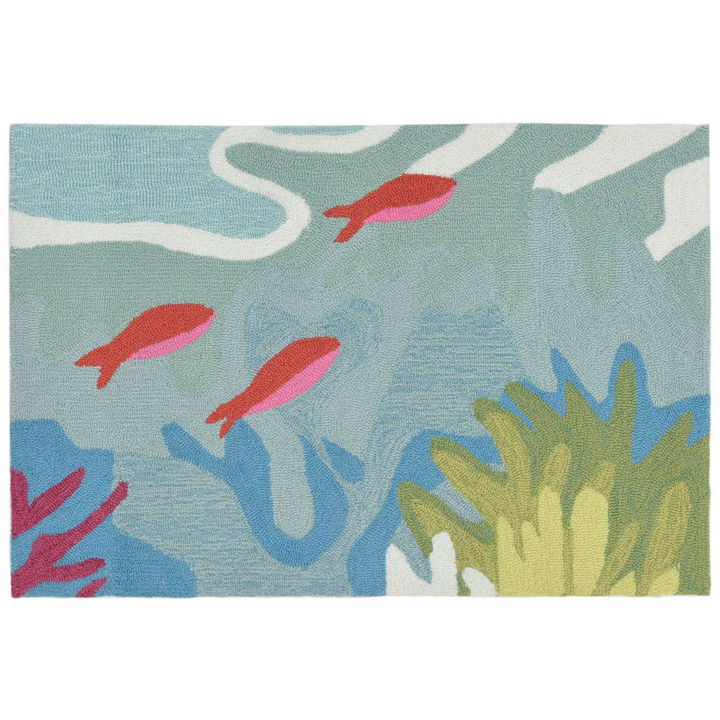  Liora Manne Ravella 2 Ft. W X 3 Ft. L Blue Casual Polypropylene Rug