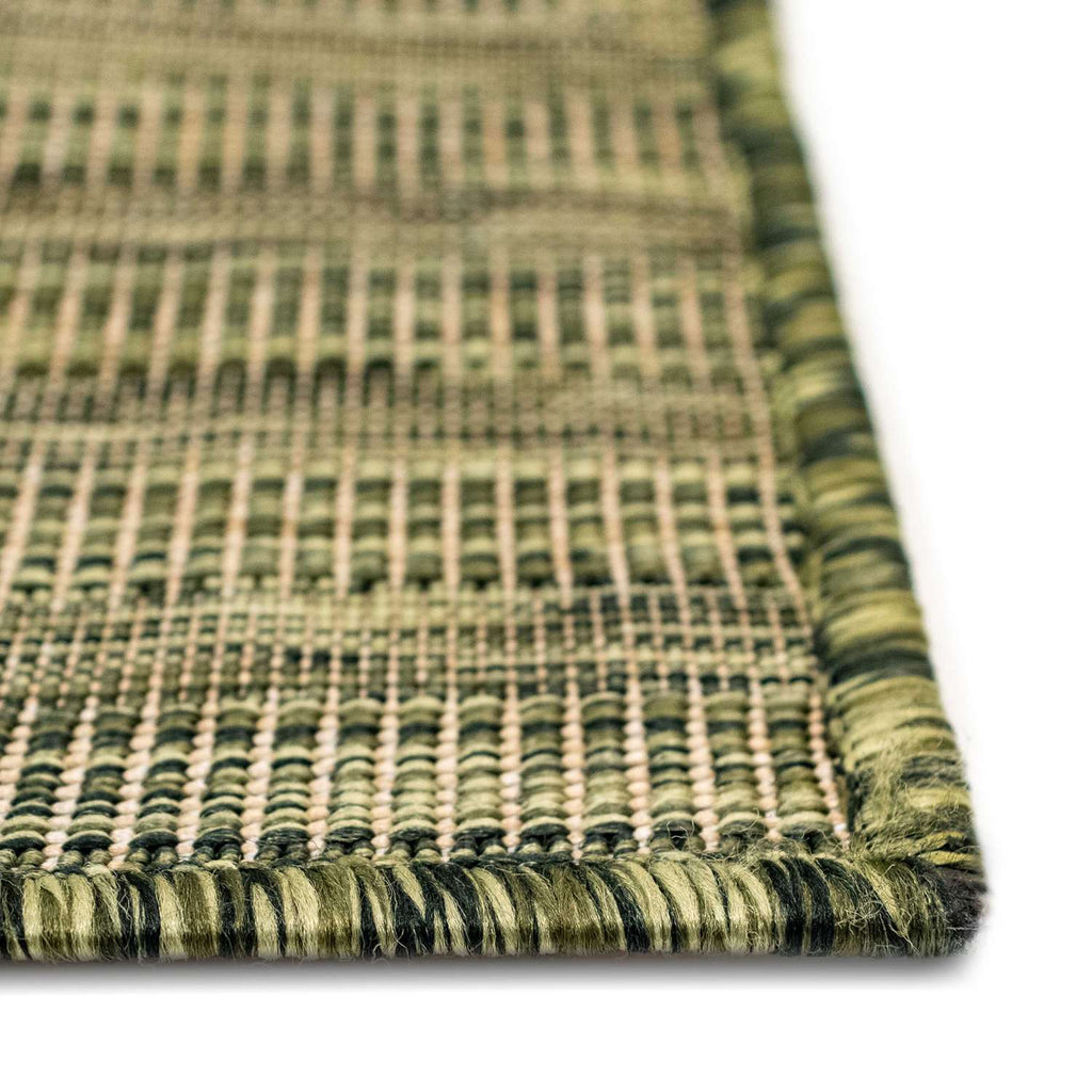  Liora Manne 4.83 Ft. W X 7.5 Ft. L Green Stripe Polypropylene Accent Rug