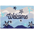  Jellybean 20 In. W X 30 In. L Multicolored Welcome Starfish Polyester Accent Rug