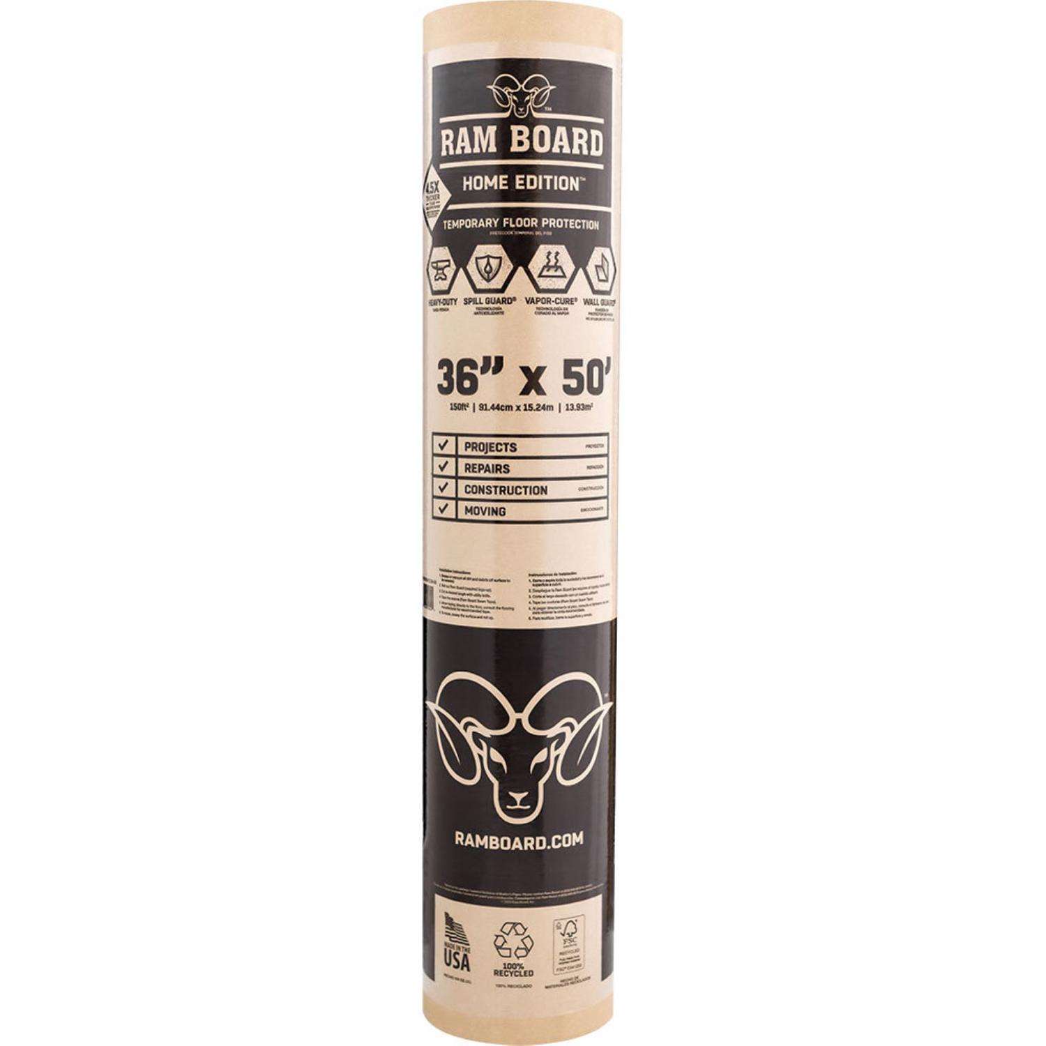  Ram Board Home Edition Builder's Floor Paper 36 In. W X 50 Ft. L Paper Beige 1 Pc