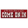  Open Road Brands 8.75 In. H X 0.375 In. W X 24.52 In. L Red/White Wood Wall Decor