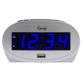  La Crosse Technology Equity 2 In. White USB Alarm Clock LED Plug-In