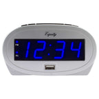  La Crosse Technology Equity 2 In. White USB Alarm Clock LED Plug-In