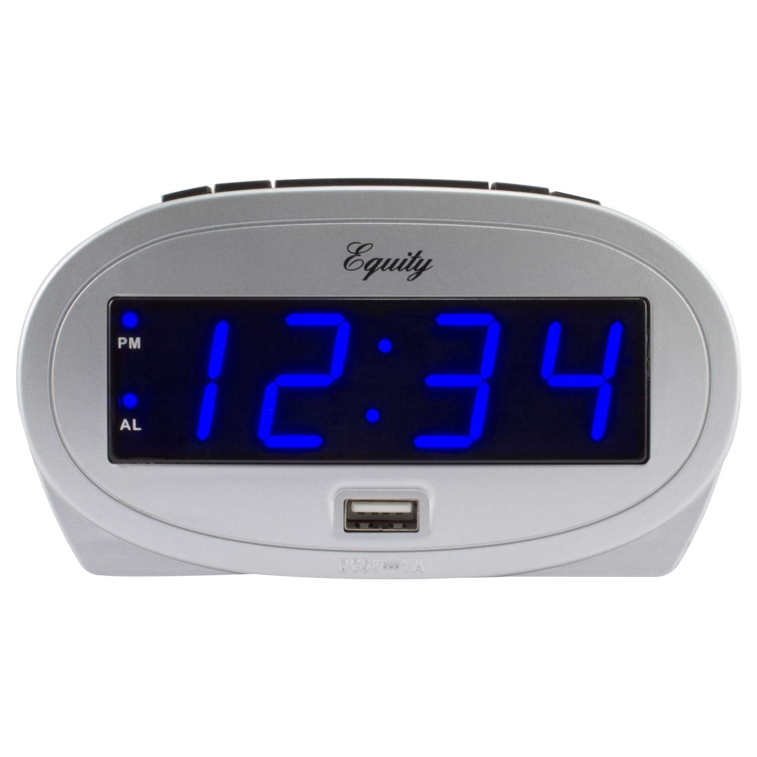 La Crosse Technology Equity 2 In. White USB Alarm Clock LED Plug-In