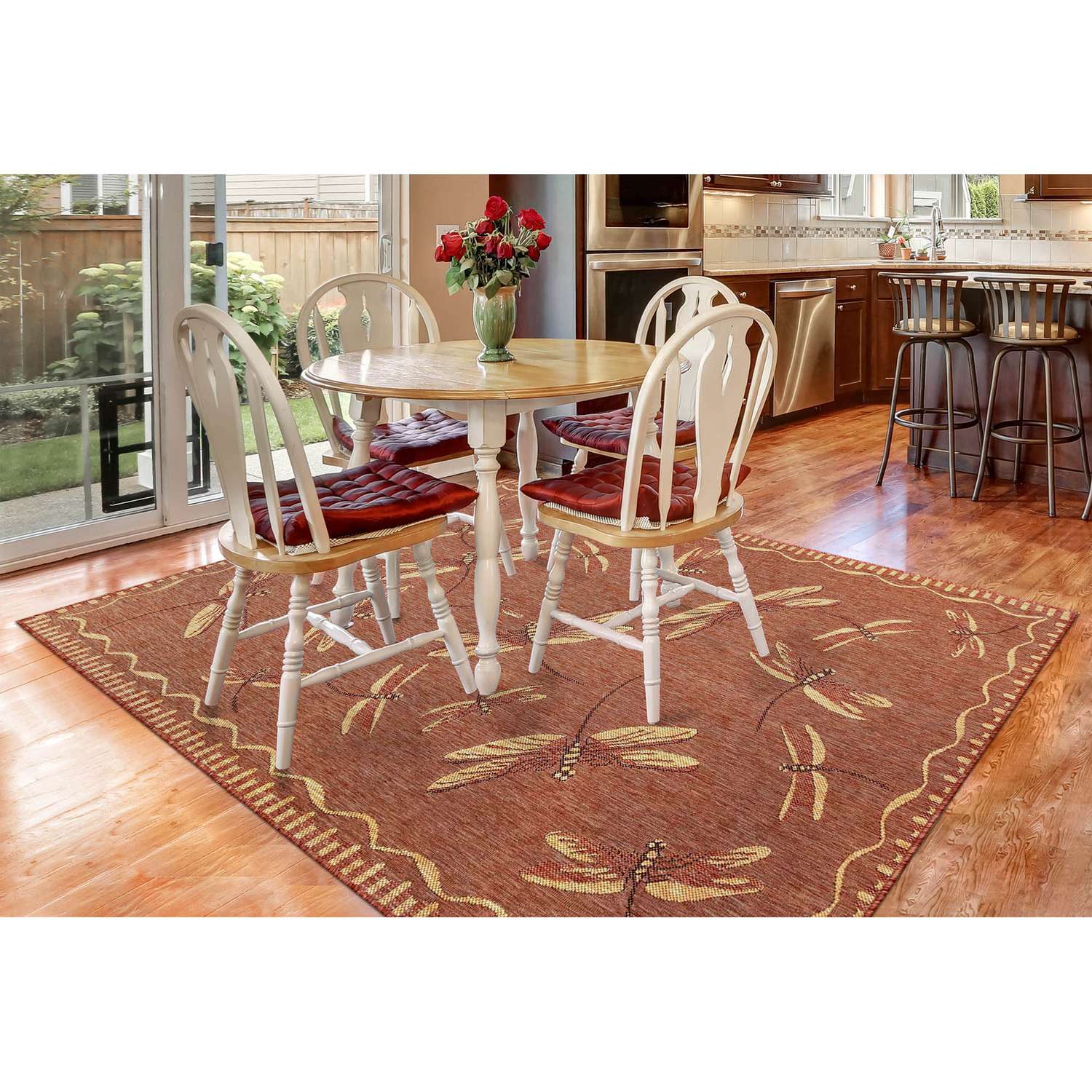 Liora Manne Carmel 4.85 Ft. W X 7.5 Ft. L Red Casual Polypropylene Accent Rug