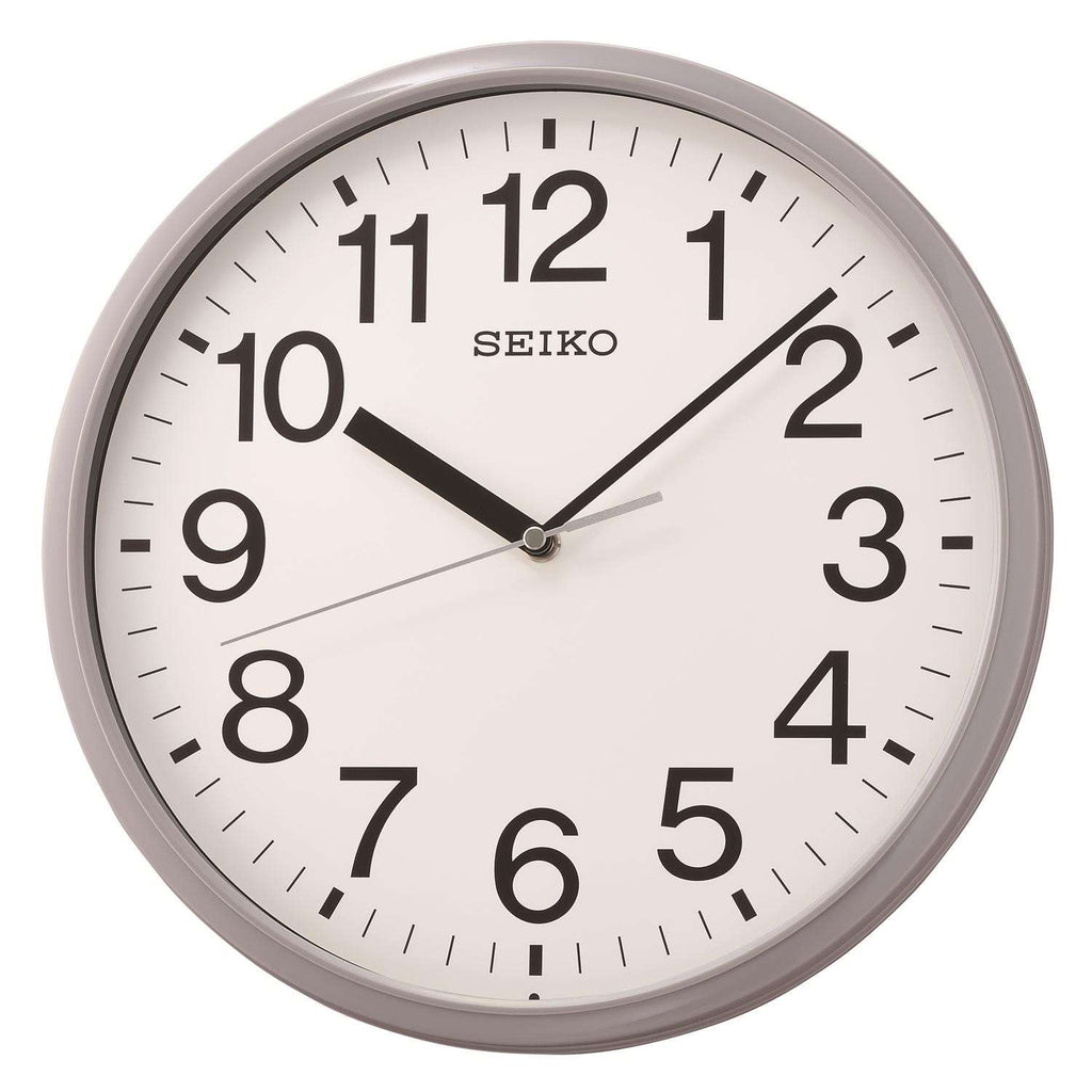  Seiko 12 In. L X 1.81 In. W Indoor Classic Analog Wall Clock Glass/Plastic Gray