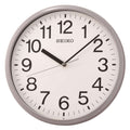  Seiko 12 In. L X 1.81 In. W Indoor Classic Analog Wall Clock Glass/Plastic Gray