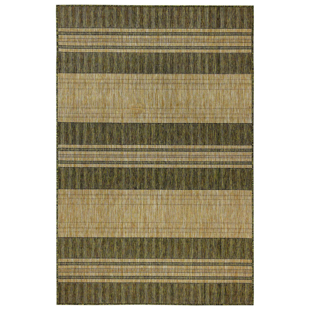  Liora Manne 4.83 Ft. W X 7.5 Ft. L Green Stripe Polypropylene Accent Rug