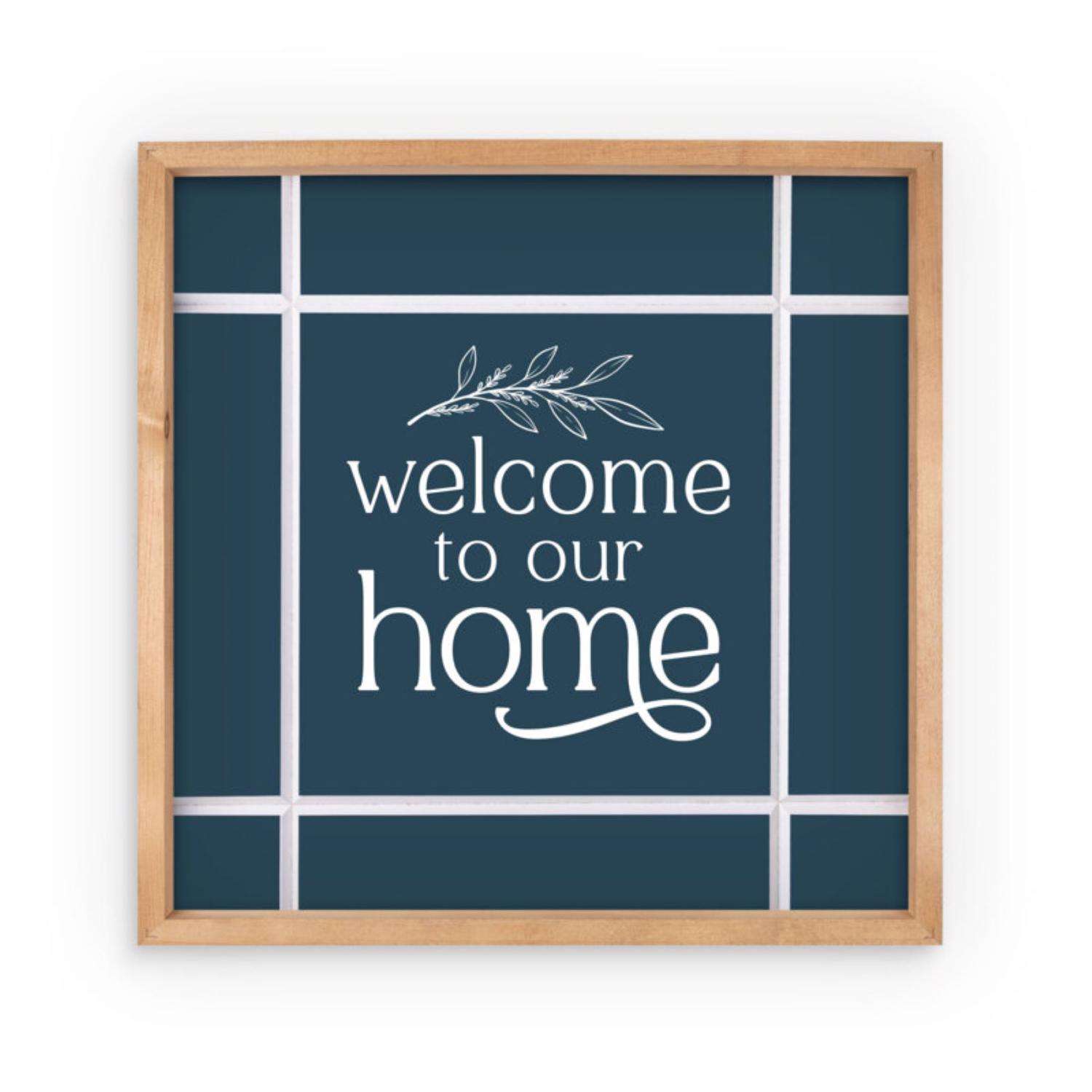  P. Graham Dunn 20.75 In. H X 2 In. W X 20.75 In. L Multicolor Wood Welcome To Our Home Wall Decor