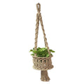  Primitive Planters 34 In. H X 6 In. W X 3 In. L Off White Cotton Hanging Planter