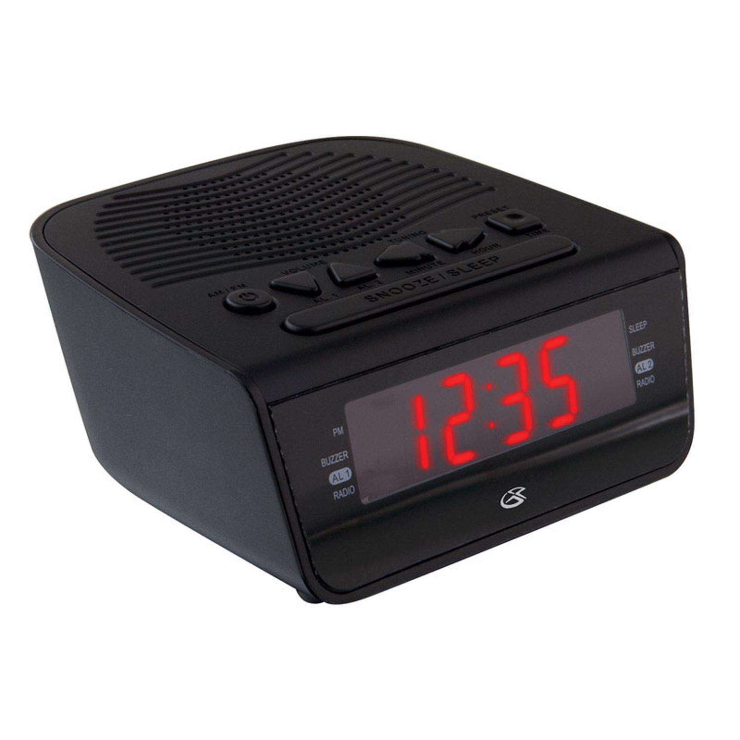  GPX 5.12 In. Black AM/FM Clock Radio Digital Plug-In