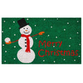  Home & More 1.42 W X 2.42 L Green Christmas Snowman Coir Door Mat