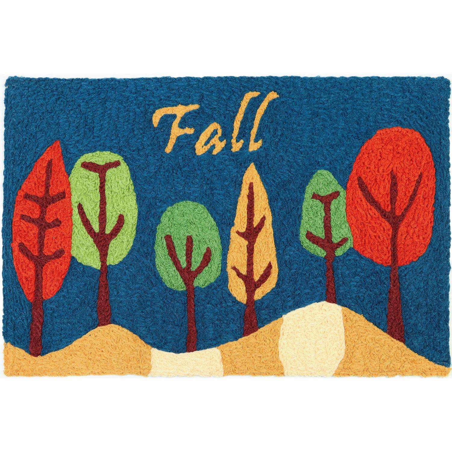  Jellybean Fall Forest 30 In. W X 20 In. L Multicolored Pattern Polyester Accent Rug