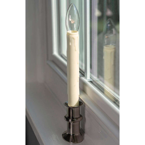  Celestial Lights Brushed Nickel/Cream LED Window Candle