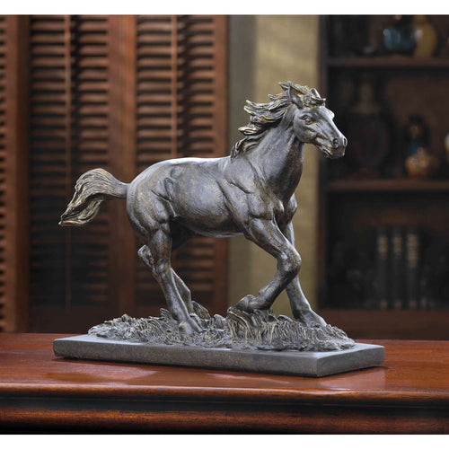  Accent Plus Running Stallion 9.5 In. H X 4.25 In. W X 11 In. L Bronze Poly Resin
