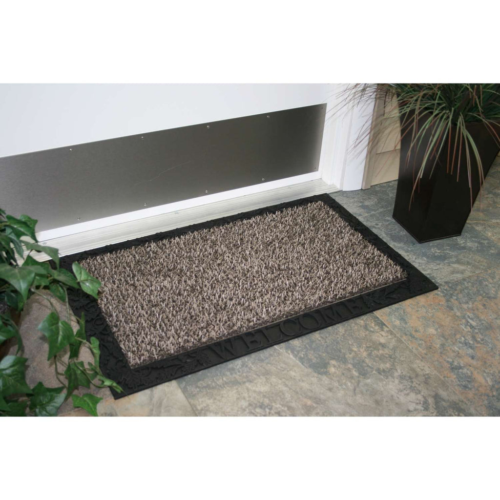  GrassWorx Clean Machine 30 In. W X 18 In. L Taupe Welcome AstroTurf Door Mat