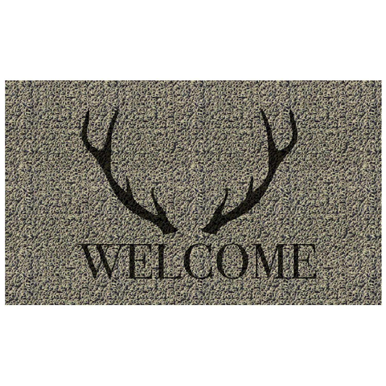  Americo Home Front Runner 18 In. W X 30 In. L Multicolored Welcome Antlers Entrance Mat