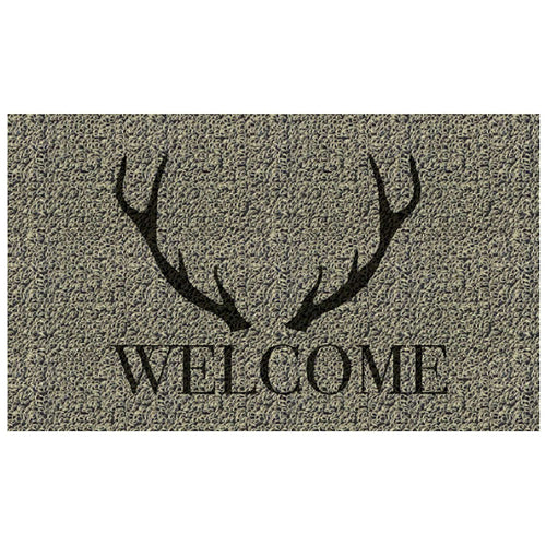  Americo Home Front Runner 18 In. W X 30 In. L Multicolored Welcome Antlers Entrance Mat