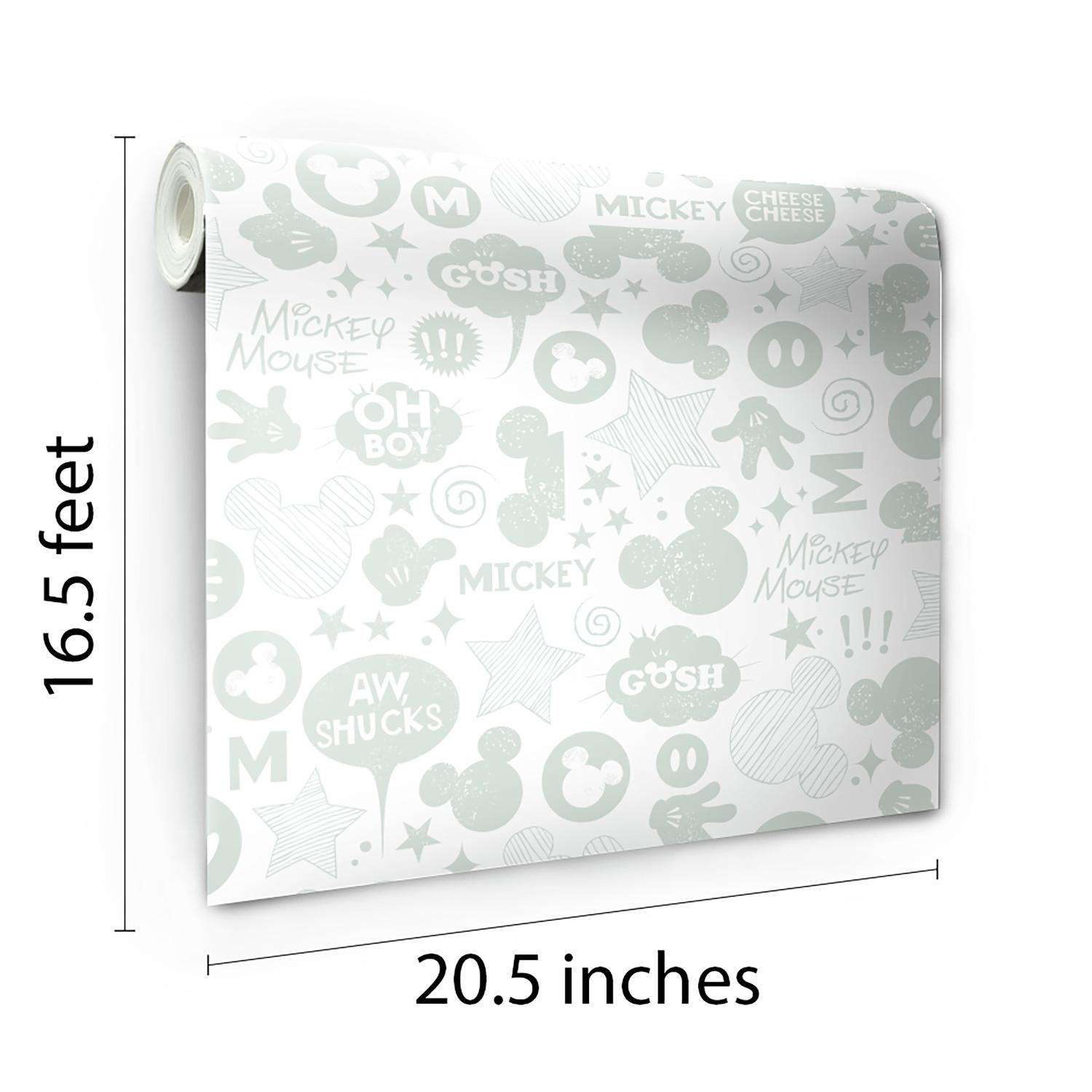  RoomMates 20.5 In. W X 16.5 Ft. L Mickey Mouse Icons Vinyl Peel And Stick Wallpaper