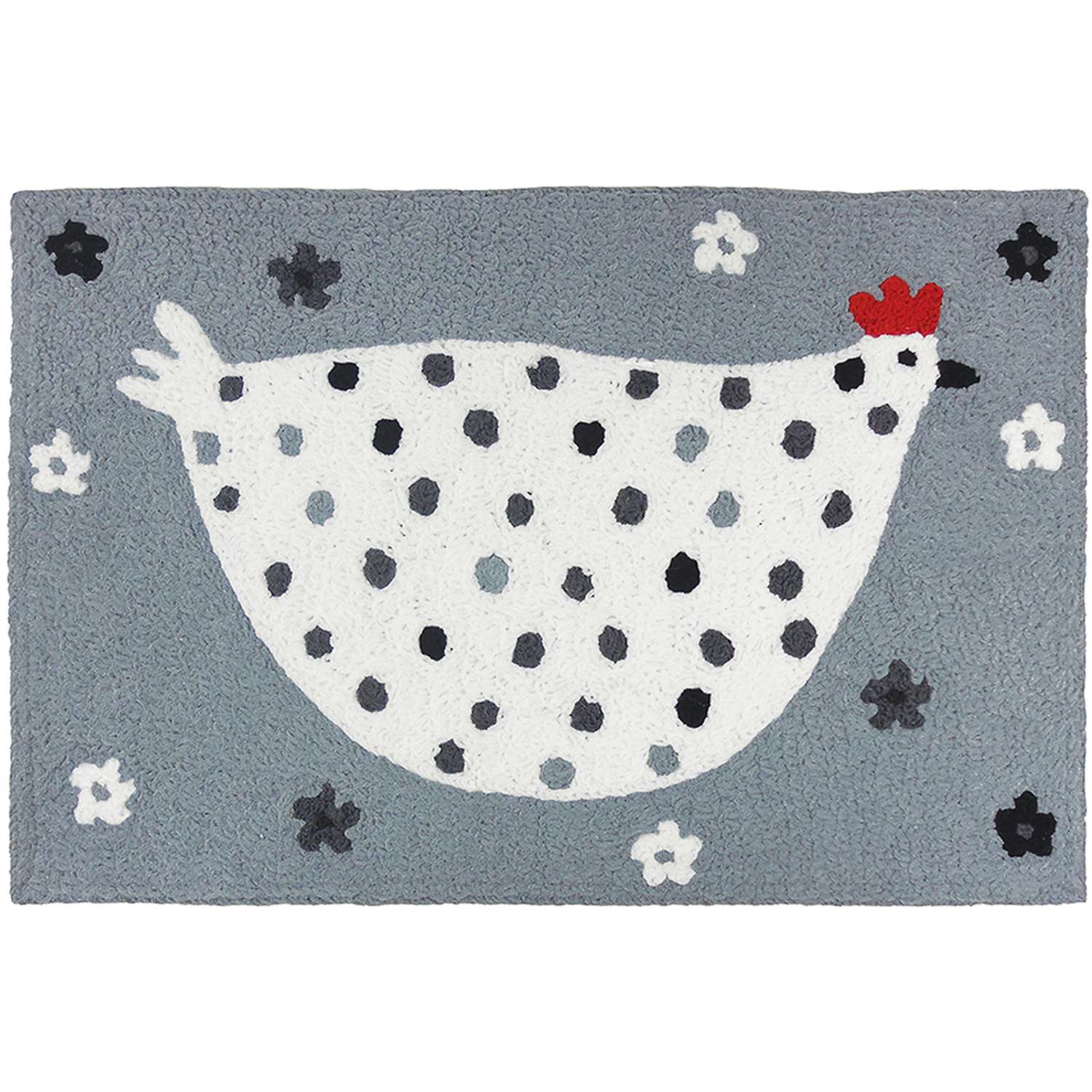  Jellybean 20 In. W X 30 In. L Multicolored Cool Grey Chick Accent Rug