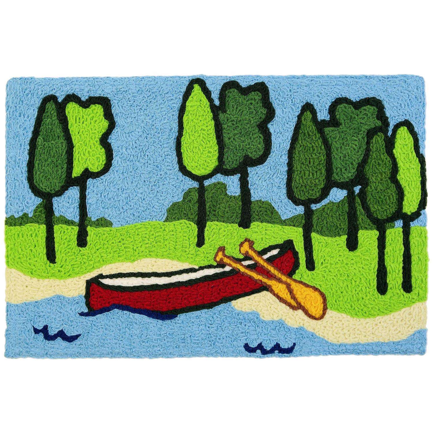  Jellybean 20 In. W X 30 In. L Multi-color Canoeing Polyester Accent Rug