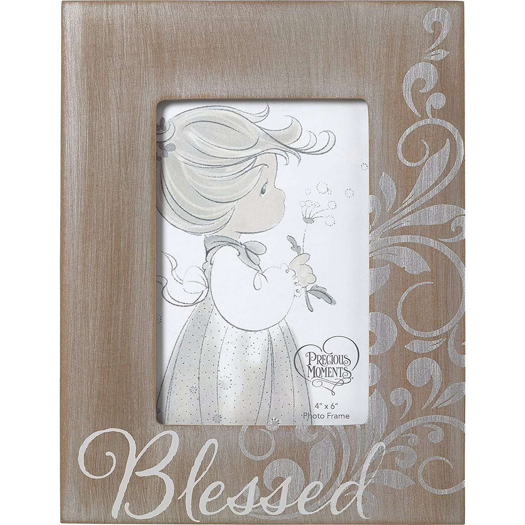  Precious Moments Silver Wood Photo Frame 9 In. H