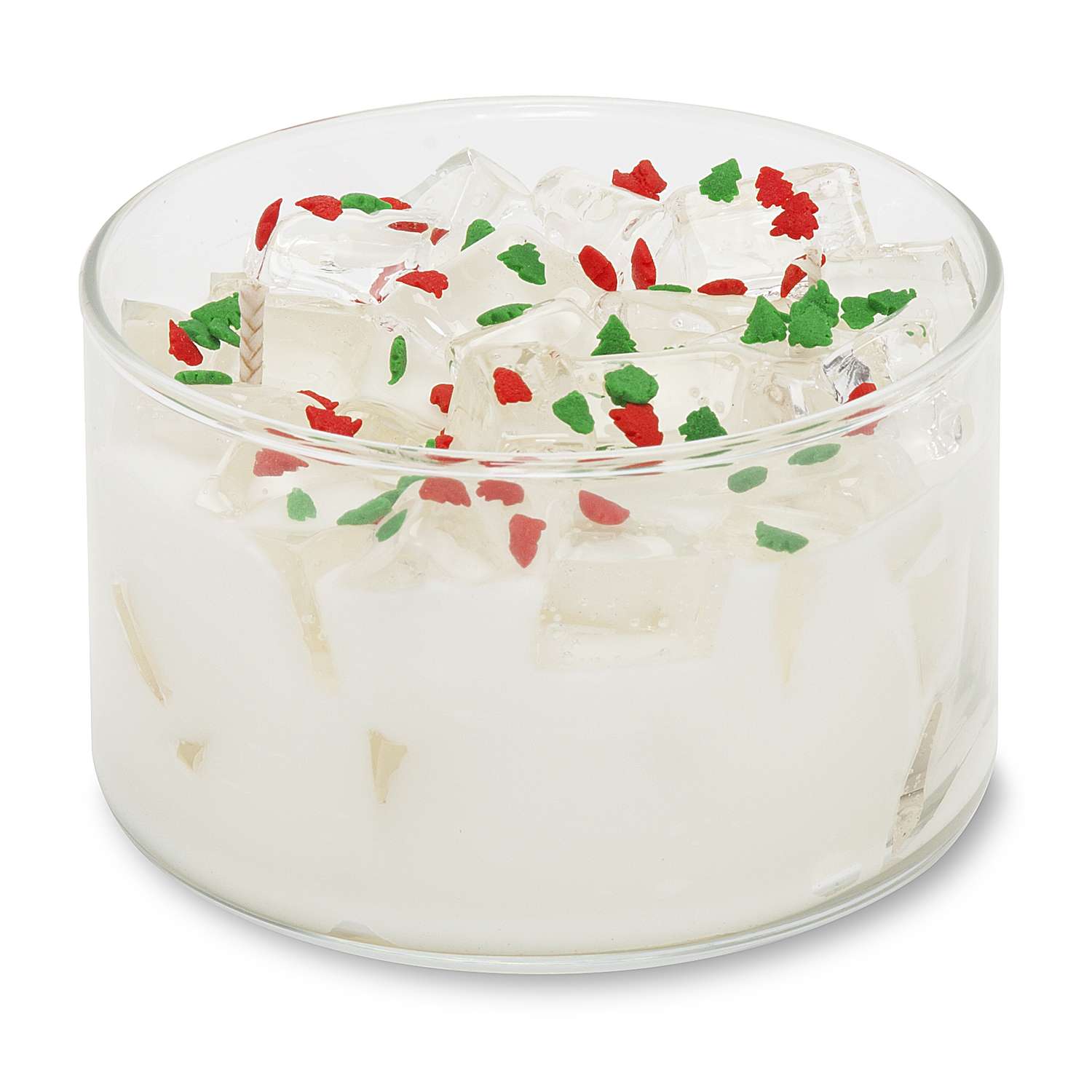  Primal Elements White/Red/Green Santa's Cookies Scent 2 Wick Candle