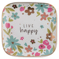 Karma Gifts Flora 4.5 In. H X 4.5 In. W Multicolored Ceramic Trinket Tray