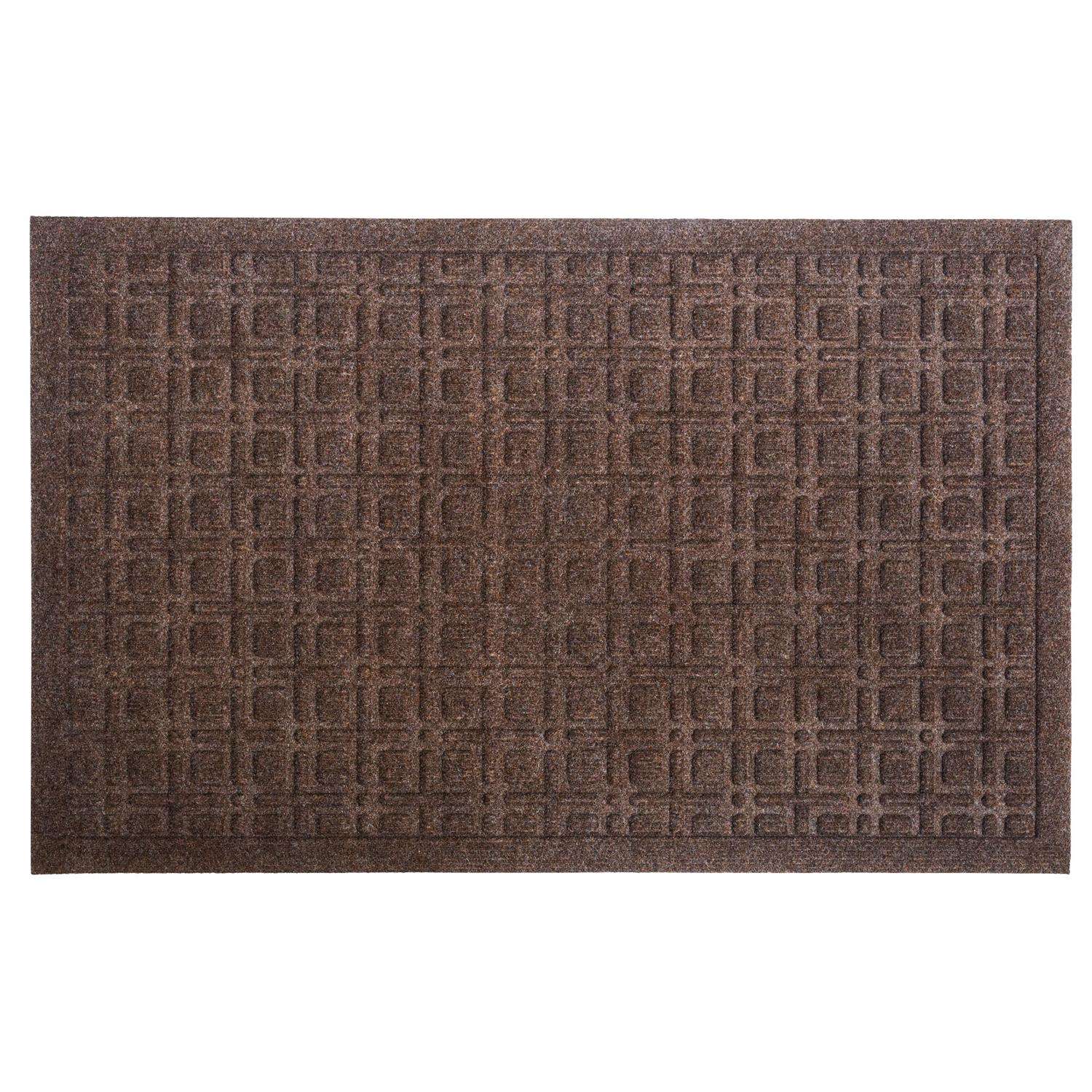  Entryways 22 In. W X 35 In. L Brown Lattice Polypropylene Door Mat