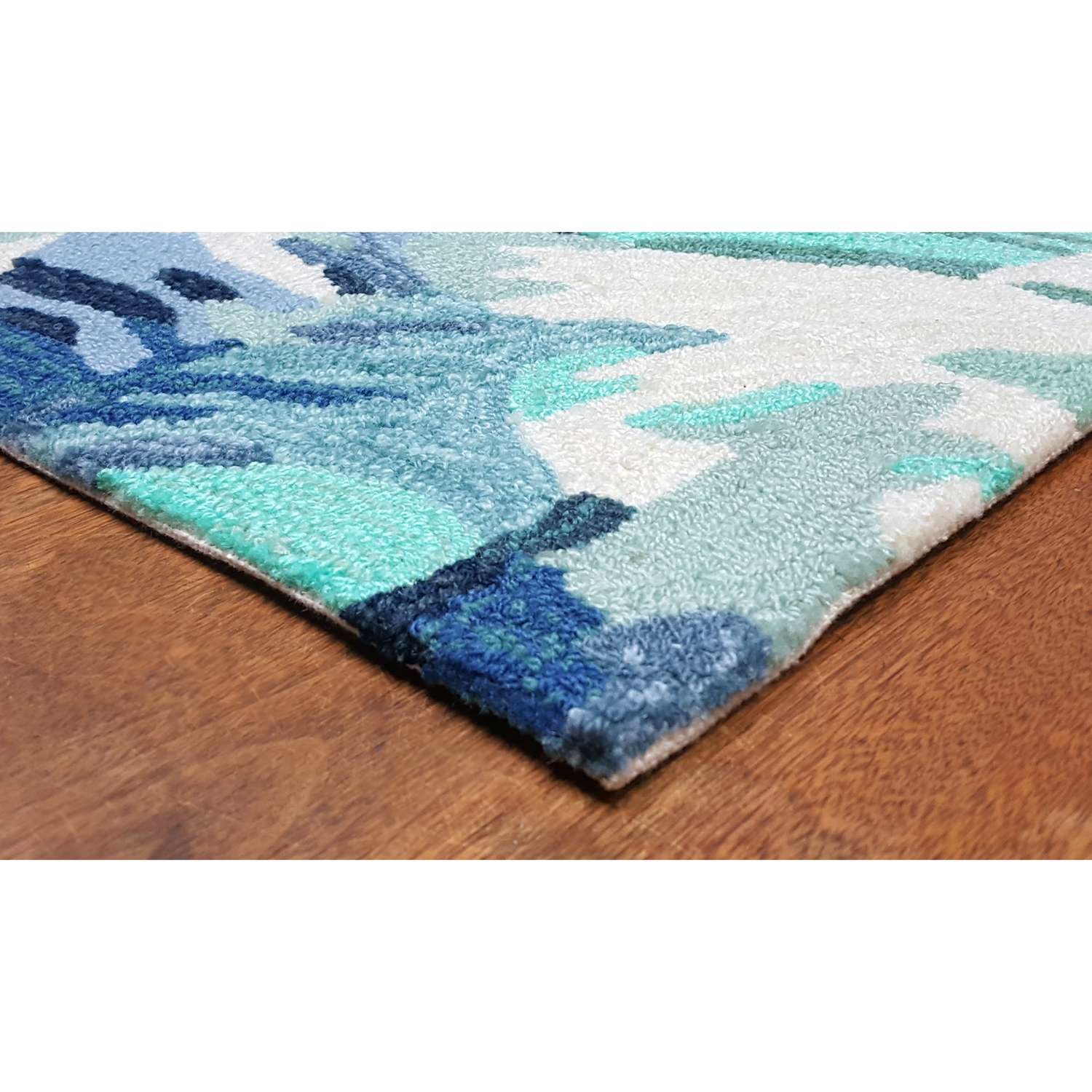  Liora Manne Capri 7.5 Ft. W X 9.5 Ft. L Blue Casual Polyester Accent Rug