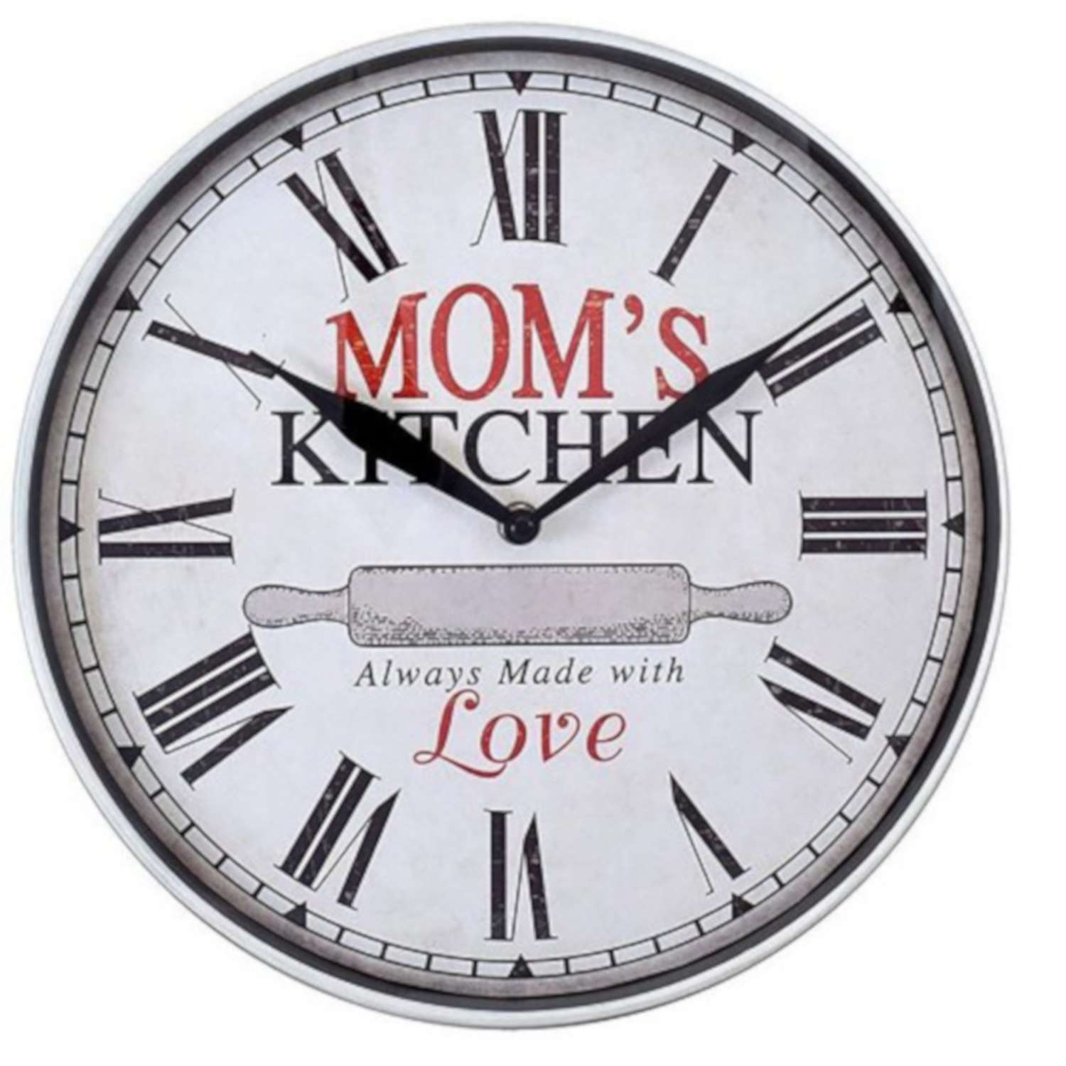  Westclox 12 In. L X 12 In. W Indoor Casual Analog Wall Clock Glass/Plastic Black/White