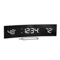  La Crosse Technology 9.84 In. White Mirror Alarm Clock LED Battery Operated