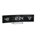  La Crosse Technology 9.84 In. White Mirror Alarm Clock LED Battery Operated
