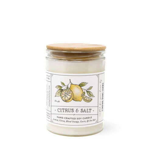  Finding Home Farms White Citrus & Salt Scent Candle 11 Oz