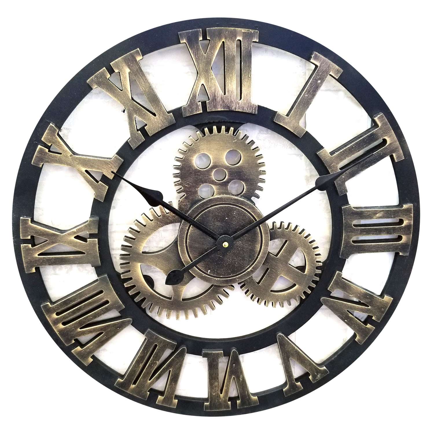  Westclox 20 In. L X 20 In. W Indoor Novelty Analog Wall Clock Plastic Black/Gold