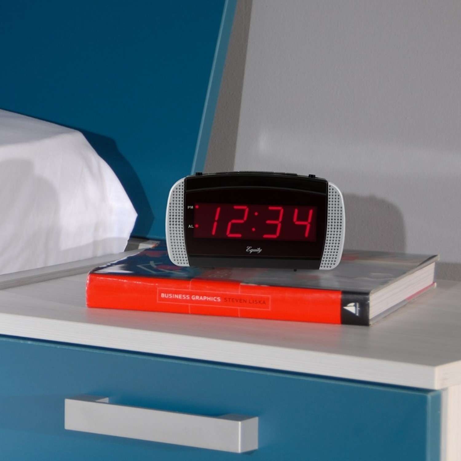  La Crosse Technology Equity 2.5 In. Black Alarm Clock LED Plug-In