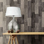  RoomMates 20.5 In. W X 16.5 Ft. L Weathered Wood Plank Black Vinyl Peel And Stick Wallpaper