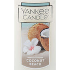  Yankee Candle Clear/White Coconut Beach Scent Original Candle Jar 22 Oz