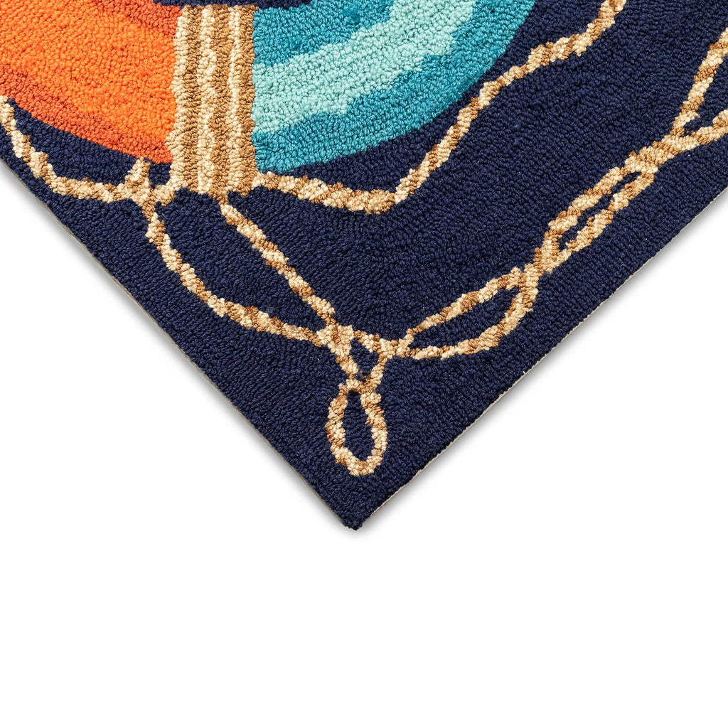  Liora Manne Frontporch 20 In. W X 30 In. L Navy Blue Ahoy Acrylic/Polyester Accent Rug