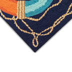  Liora Manne Frontporch 20 In. W X 30 In. L Navy Blue Ahoy Acrylic/Polyester Accent Rug