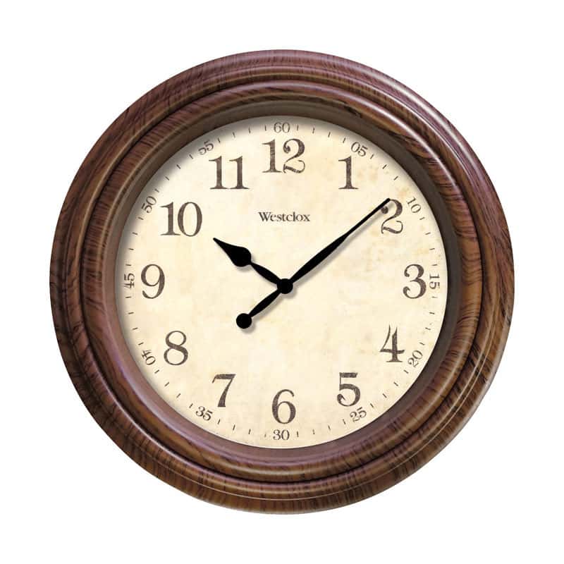  Westclox 10 In. L X 10 In. W Indoor Classic Analog Wall Clock Plastic Brown