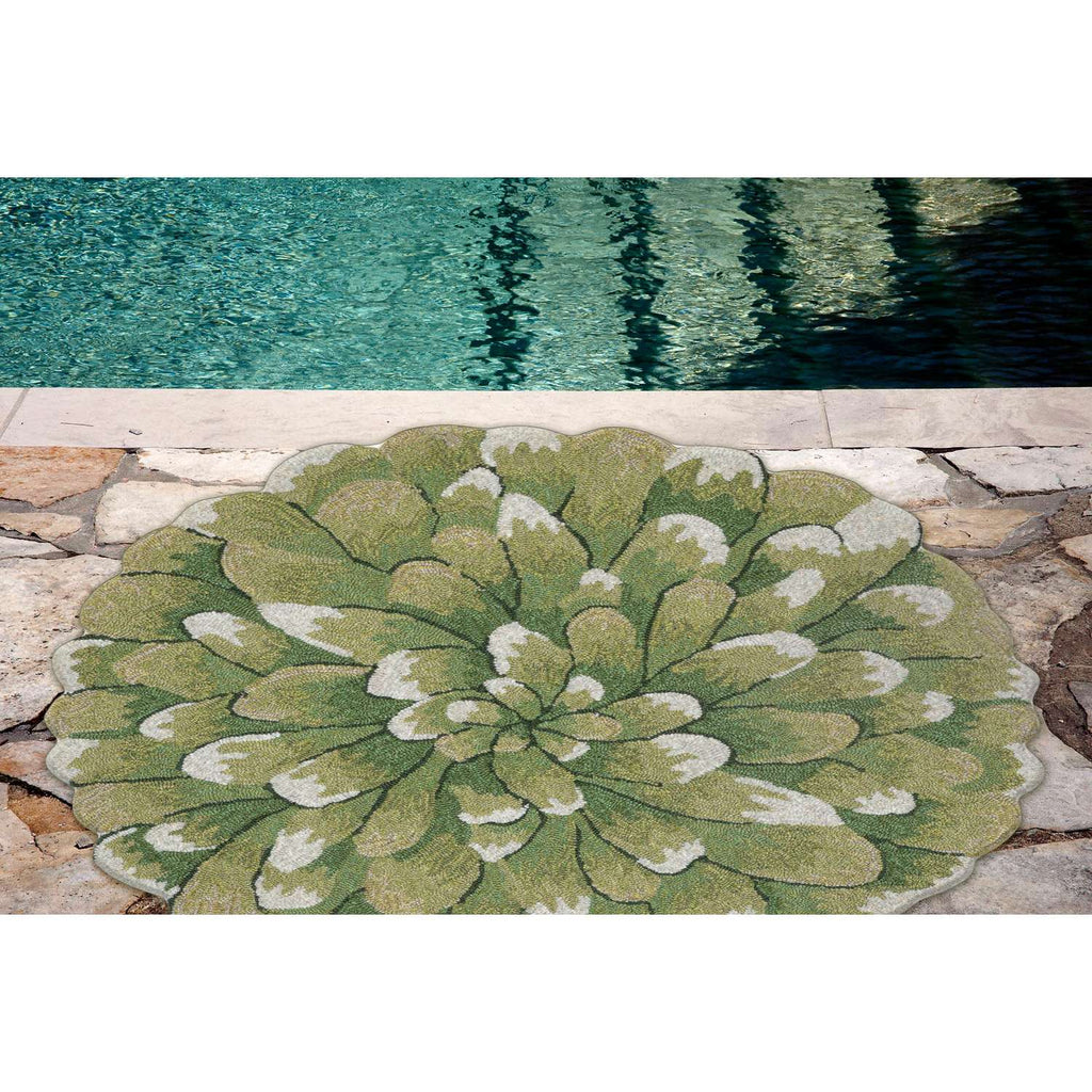  Liora Manne Frontporch 5 Ft. W X 5 Ft. L Green Novelty Polyester Rug