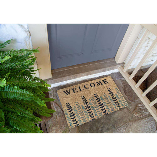  Entryways 30 In. W X 18 In. L Blue Eucalyptus Coir Door Mat