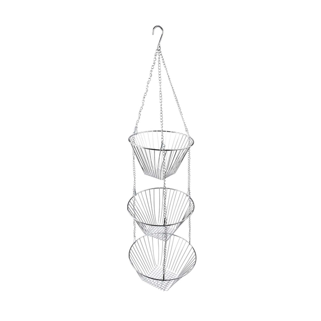  Fox Run 32 In. H X 11 In. W X 11 In. L Chrome Silver Steel Three Tier Hanging Baskets